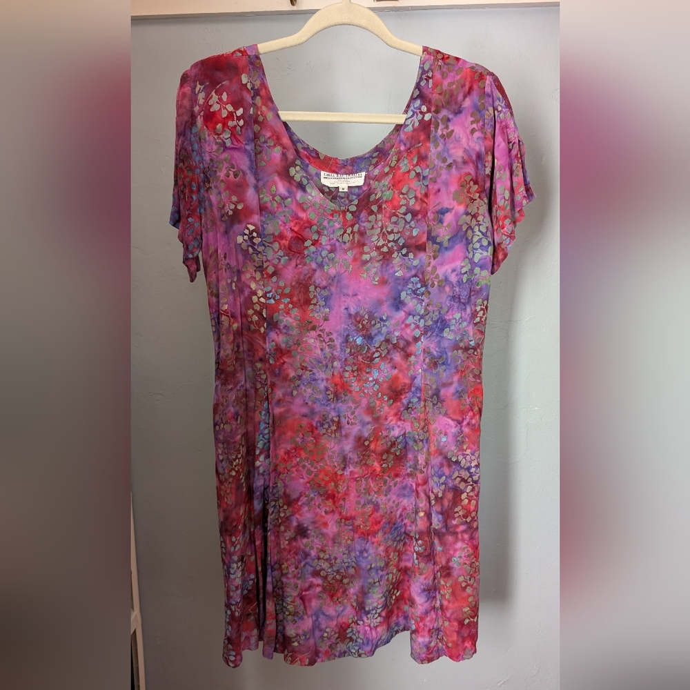 🌙🫰🏼 Vibrant Floral Tie Dye Mini Dress